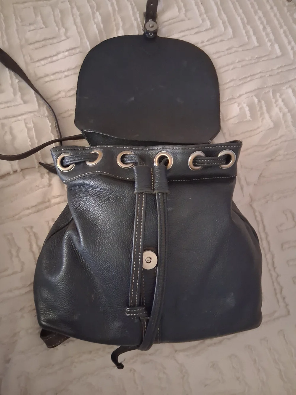 Harley-Davidson Black Leather Backpack